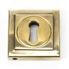 Aged Brass Round Escutcheon (Square)