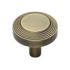 Heritage Brass Cabinet Knob Ridge Design 38mm Antique Brass finishUK Registered Design Number 6194410