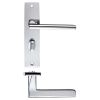 Zoo Hardware Venice lever on bathroom backplate - Polished Chrome