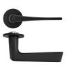 Zoo Hardware Como Lever on 4mm Round Slim Sprung Rose - Black