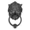 Black Lion Head Door Knocker