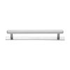 Heritage Brass Cabinet Pull Hexagonal Design with Plate 160mm CTC Satin Chrome Finish