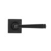 Aged Bronze Avon Round Lever on Rose Set (Square) - Unsprung