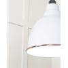 White Gloss Brindley Pendant in Flock