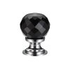 Zoo Hardware Glass Ball Cabinet Knob - Facetted 30mm - Chrome