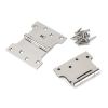 Polished SS (304) 4" x 3" x 5" Parliament Hinge (pair)