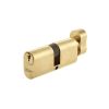 Oval Profile Cylinders & Turns 80mm Polished Brass - By Frelan Hardware - JL80-OPCTPB