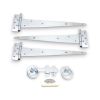 18" 450mm Plain Ring Gate Ironmongery Kit Zinc