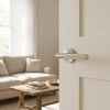 Complete Venice Door Handle Pack - Internal Doors - Satin Nickel - 64mm / 4-inch Hinges - JE-F1A-SN