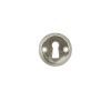 Millhouse Brass Solid Brass Open Key Hole Escutcheons - Polished Nickel (Pair)