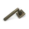 Burnished Brass Brompton Lever on Rose Set (Square)
