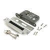 Satin SS 3" 5 Lever BS Sash Lock