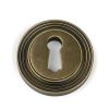 Burnished Brass Round Escutcheon (Beehive)