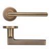 Zoo Hardware Modern Lever on Round Rose 52mm x 8mm Push-on Rose - BS EN 1906 Grade 3 - Grade 201 - Antique Brass