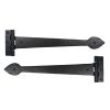 Black Smooth 16" Cast T Hinge (pair)