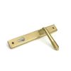 Satin Brass Reeded Slimline Lever Espag. Lock Set