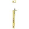 Stainless Steel Flush Bolts JSS50 Brass Finish 150mm x 20mm Square Forend - By Frelan Hardware - JSS50PVD