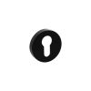 Senza Pari Euro Escutcheons on Minimal Round Rose - Matt Black (Pair)