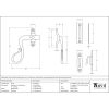 Pewter Locking Shepherd's Crook Fastener - LH
