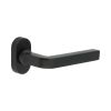 CR-104 Black Multi Point Oval Rose Door Handle - By Frelan Hardware - CR-104C4MB