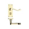 Zoo Hardware Project Victorian scroll lever on privacy backplate -114mm x 40mm - Electro Brass
