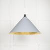 Hammered Brass Hockley Pendant in Birch