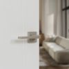 Tupai Rapido CurvaLine Valbona Lever Door Handle on Square Rose - Pearl Nickel (Pair)