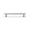 Heritage Brass Cabinet Pull Hexagonal Design with Plate 128mm CTC Polished Chrome Finish