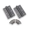 CE7 Mild Steel BB Butt Hinge - Gunmetal Grey