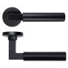 Zoo Hardware Garda Lever on Round Rose - Black