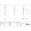 Satin SS 3" 5 Lever BS Sash Lock