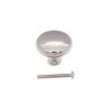 Mushroom 38mm Cupboard Knob Polished Nickel