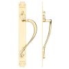 Zoo Hardware Cast Brass Pull Handle with Art Nouveau Backplate - Right Handed - 377 x 42mm