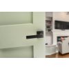 CleanTouch Anti-Bac Euro Escutcheons on Minimal Square Rose - Matt Black (Pair)