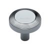 Heritage Brass Cabinet Knob Ridge Design 38mm Polished Chrome finishUK Registered Design Number 6194410