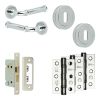 Complete Classic Door Handle Pack - Sashlock - Polished Chrome - 65mm / 3-inch Hinges - JE-A7B8-PC