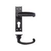 Zoo Hardware Traditional Slimline Thumb Lever on Euro Backplate - - Black