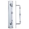 Zoo Hardware Pull Handle on Backplate - Polished Chrome