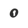 Millhouse Brass Euro Escutcheons on 5mm Slimline Round Rose - Urban Dark Bronze (Pair)