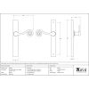 Pewter Monkeytail Slimline Lever Espag. Latch Set - RH