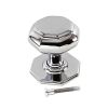 Octagonal Centre Door Knob Polished Chrome