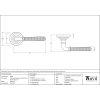 Matt Black Hammered Newbury Lever on Rose Set (Art Deco) - Unsprung