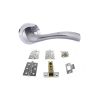 Atlantic Texas Door Pack Bundle (3" Latch + 3"x2" Hingesx3) - Satin Chrome