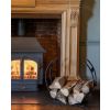 Matt Black Curved Log Holder - Large