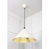 Hammered Brass Hockley Pendant in Teasel