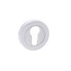STATUS Euro Escutcheons on Round Rose - Polished Chrome (Pair)