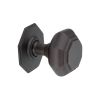 Octagonal Centre Door Knob Aged Bronze