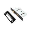 Black 3" Bathroom Mortice Lock