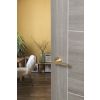 STATUS Alabama Lever Door Handle on Round Rose - Satin Brass