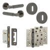 Complete Bloom Door Handle Pack - Sashlock - Black Nickel - 65mm / 4-inch Hinges - JE-B7A8-BN